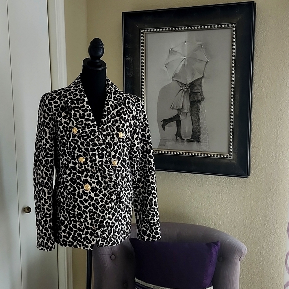 Leopard Print Blazer